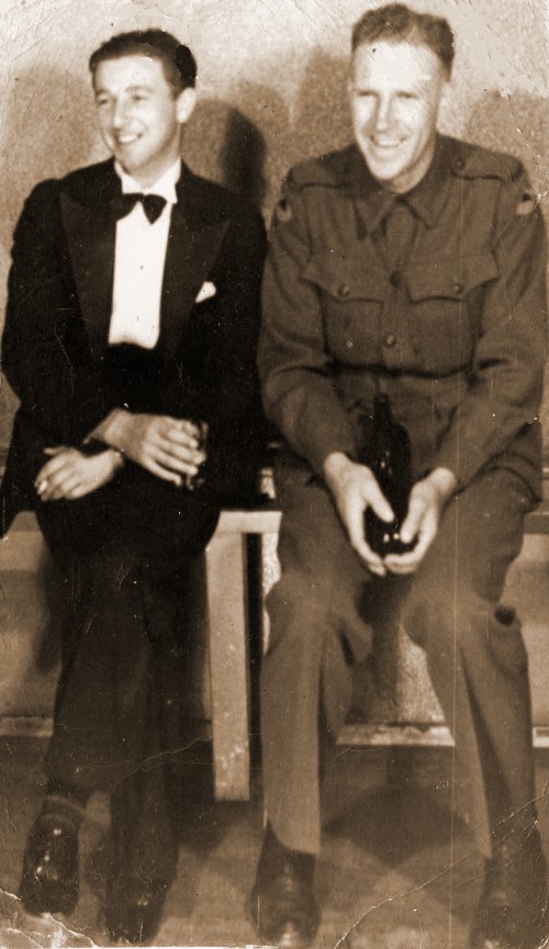 1940. Bill Proposch and friend Robert. Both were members of the army reserve (Militia).